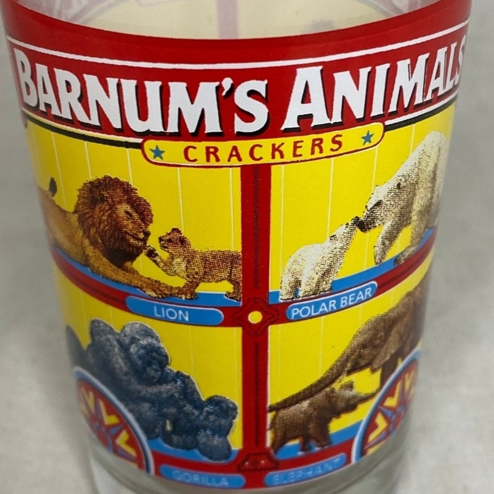 Barnum's Animals Crackers Glass Collectable Jar